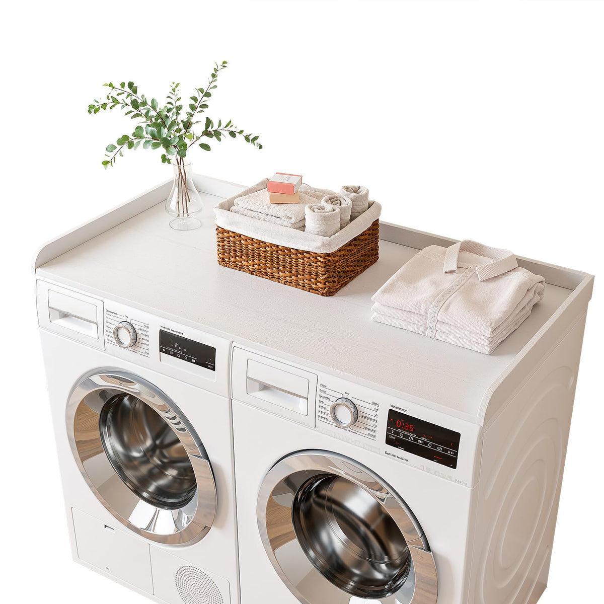 54" Width Washer Dryer Countertop for Depth Laundry Room Organization