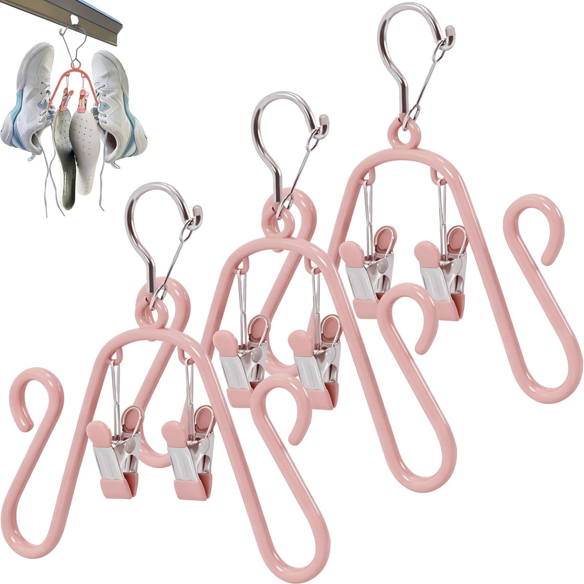 Shoe Drying Hanger for Washing Machine Shoes Stainless Steel 3-Pack