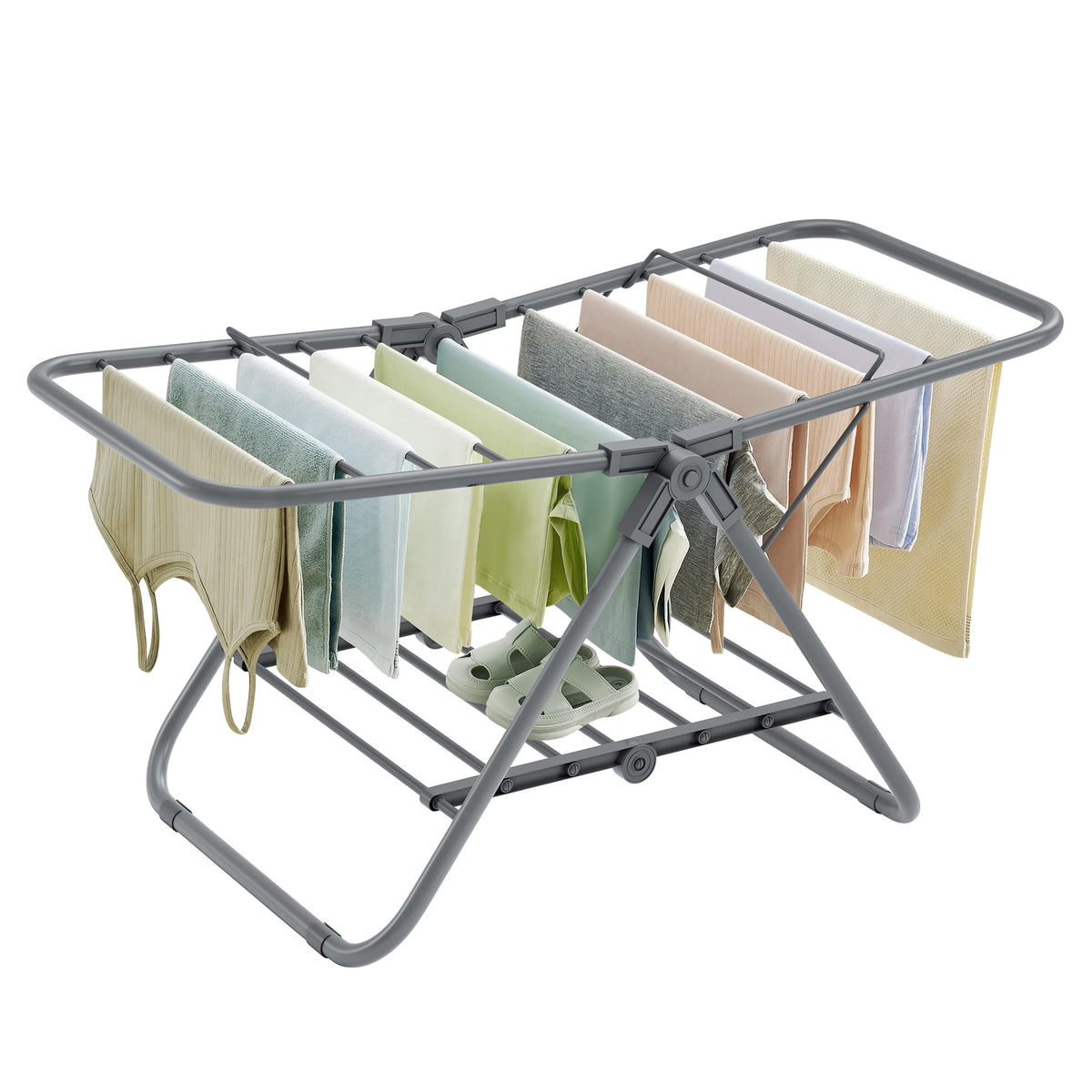 SONGMICS Clothes Drying Rack, Free-Standing Indoor Airer