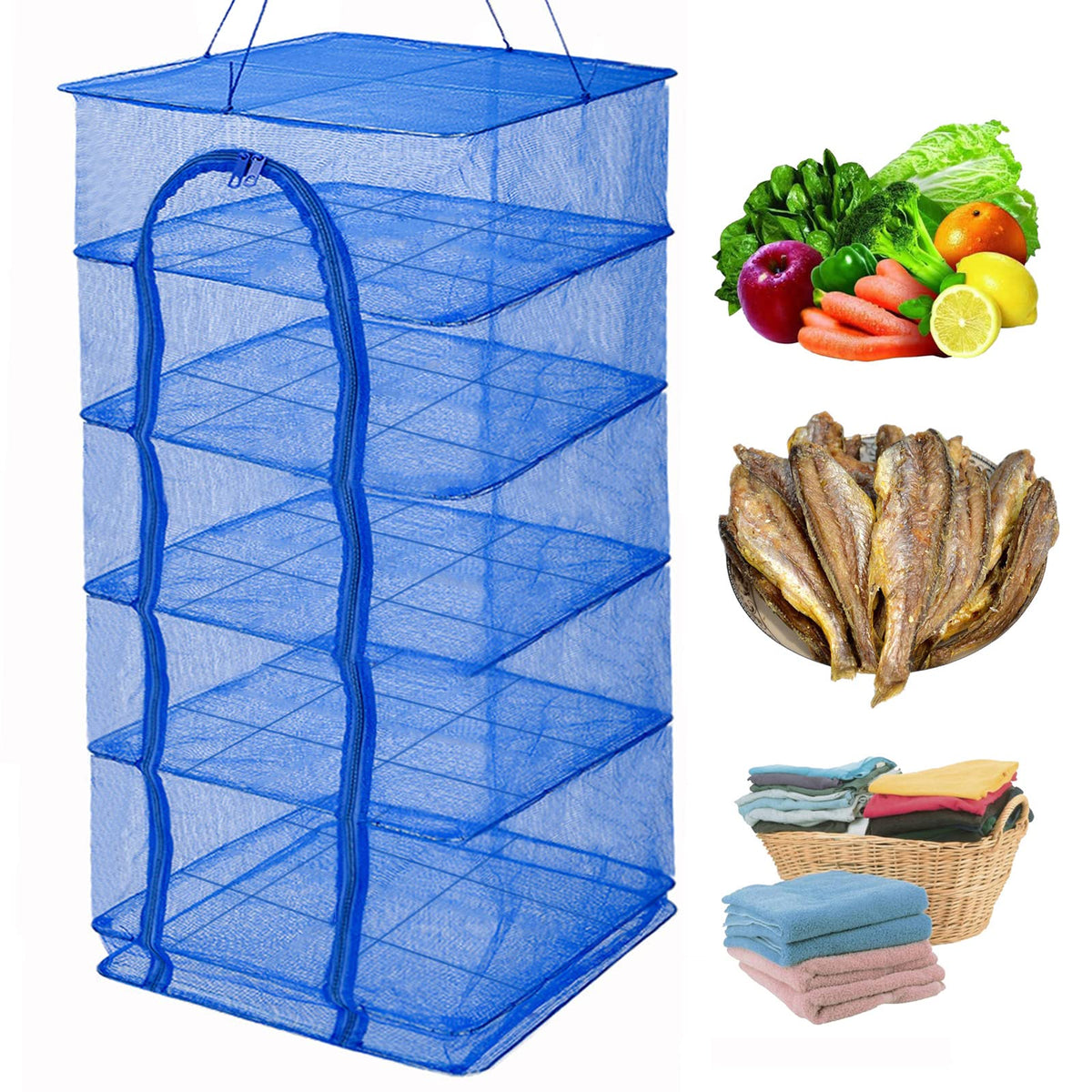 Drying Rack 4 Layers Folding Mesh, Foldable Nylon Netting