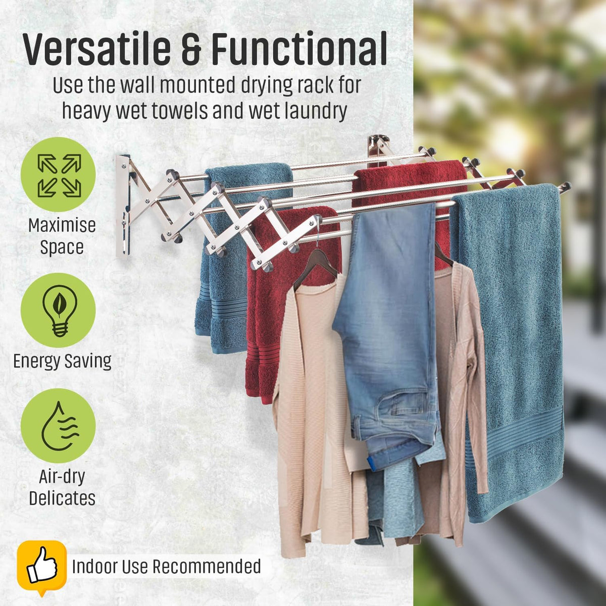 Smartsome Wall Mounted Clothes Drying Rack