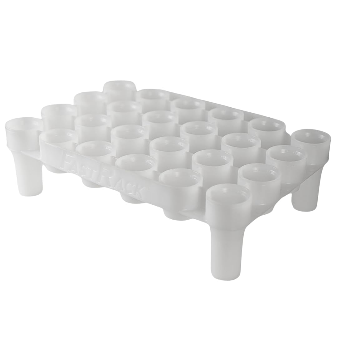 24-Bottle Wine Bottle Drying Rack | Stackable | White - Tray not included