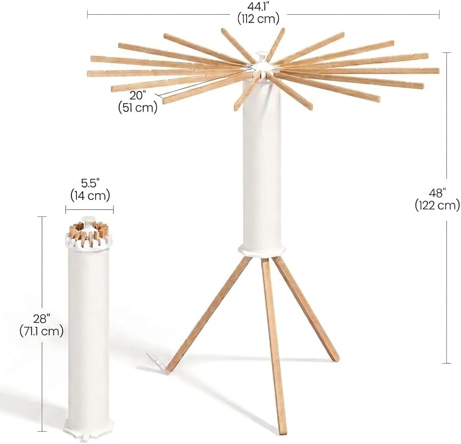 SUYU Clothes Drying Rack Foldable, Heavy Duty Tripod Laundry Drying Rack