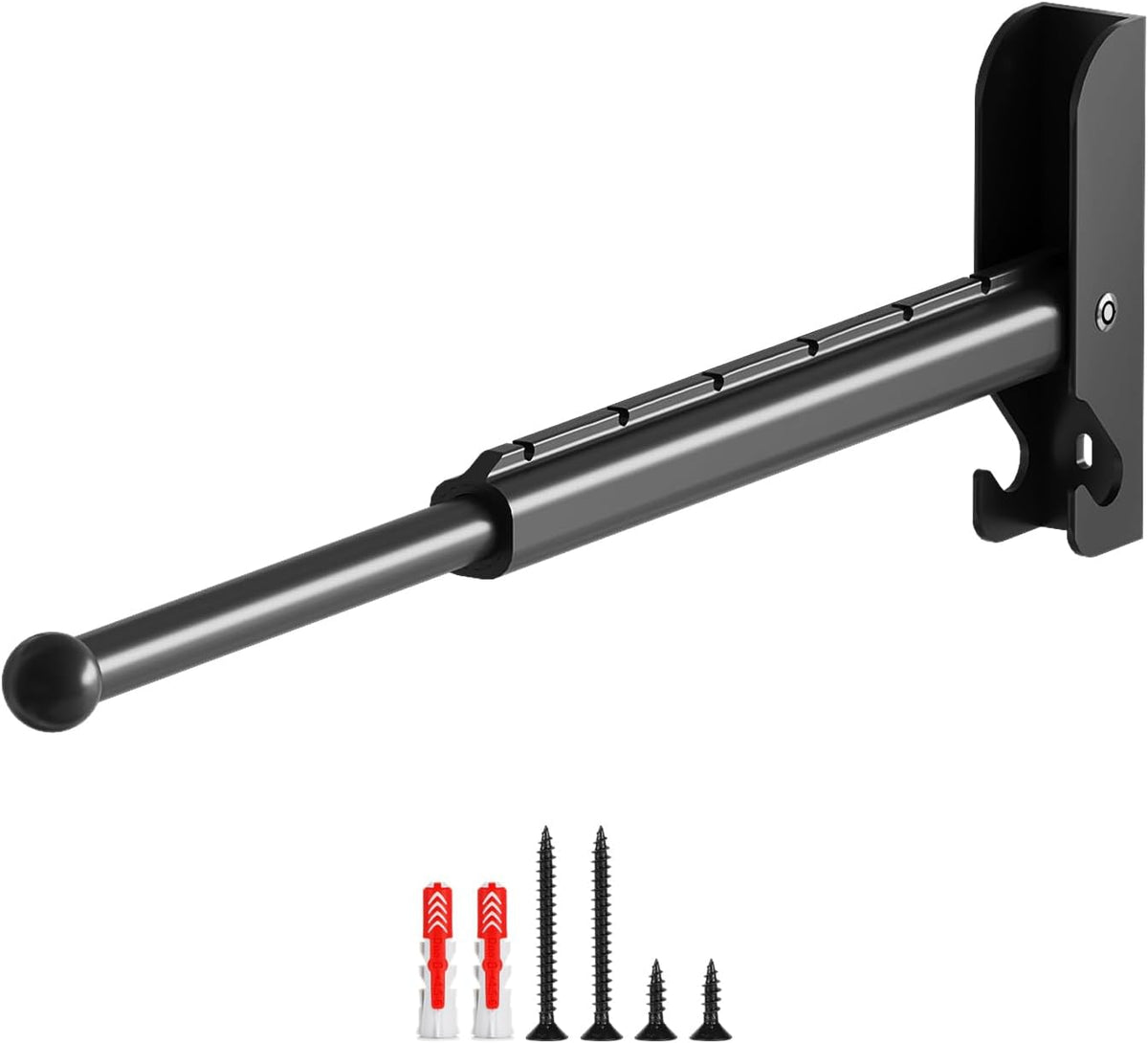 BaiNong Pull Out Wall Mounted Clothes Drying Rack Black 13" Foldable