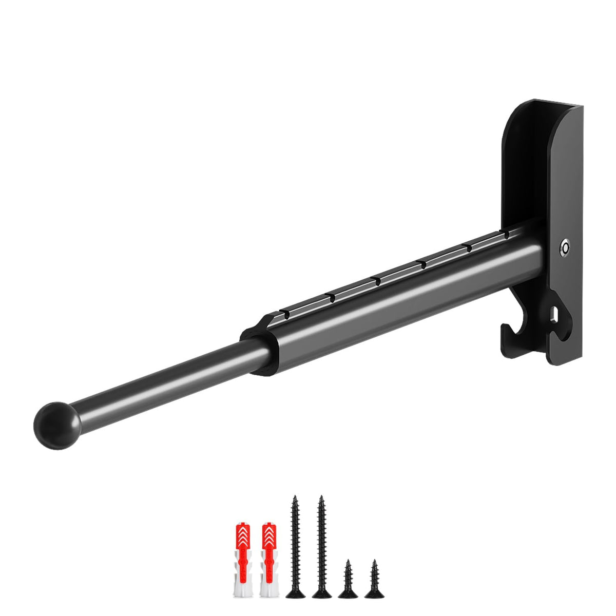 BaiNong Pull Out Wall Mounted Clothes Drying Rack Black 13" Foldable