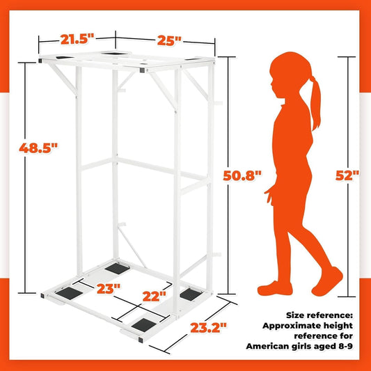 23” Washer Dryer Stand, Heavy Duty Non-slip Ideal for Compact Laundry Space