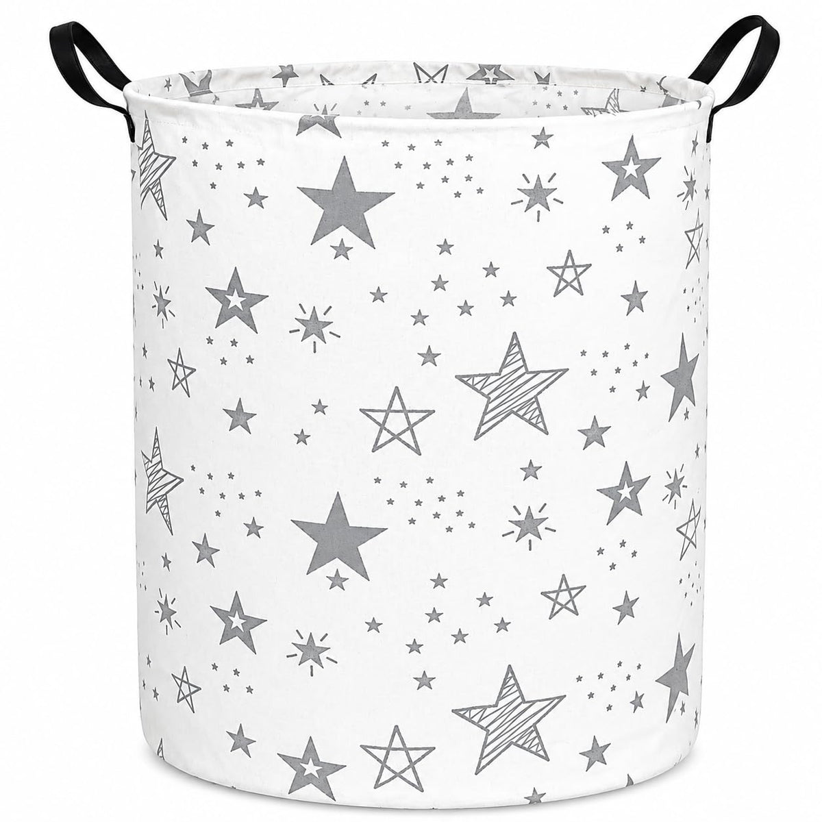 Collapsible Kids Laundry Basket Clothes Hamper, Foldable Storage Organizer Bin, Toy Clothes Storage with Handles for Boys Girls Bedroom, Room Decor Purple Rainbown