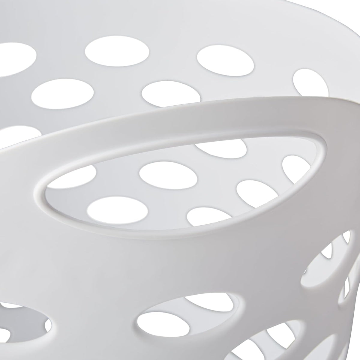 2 BUSHEL Flexible Laundry Basket,Tall plastic hamper for Clothes, Bedroom, and Storage - Portable Round Bin with Carry Handles 17.75" x 17.25" x 26", White (2)