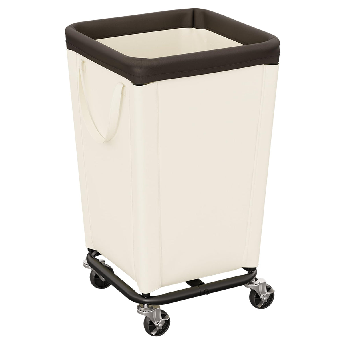 StorageWorks Laundry Hamper with Wheels, 210L Rolling Beige Basket