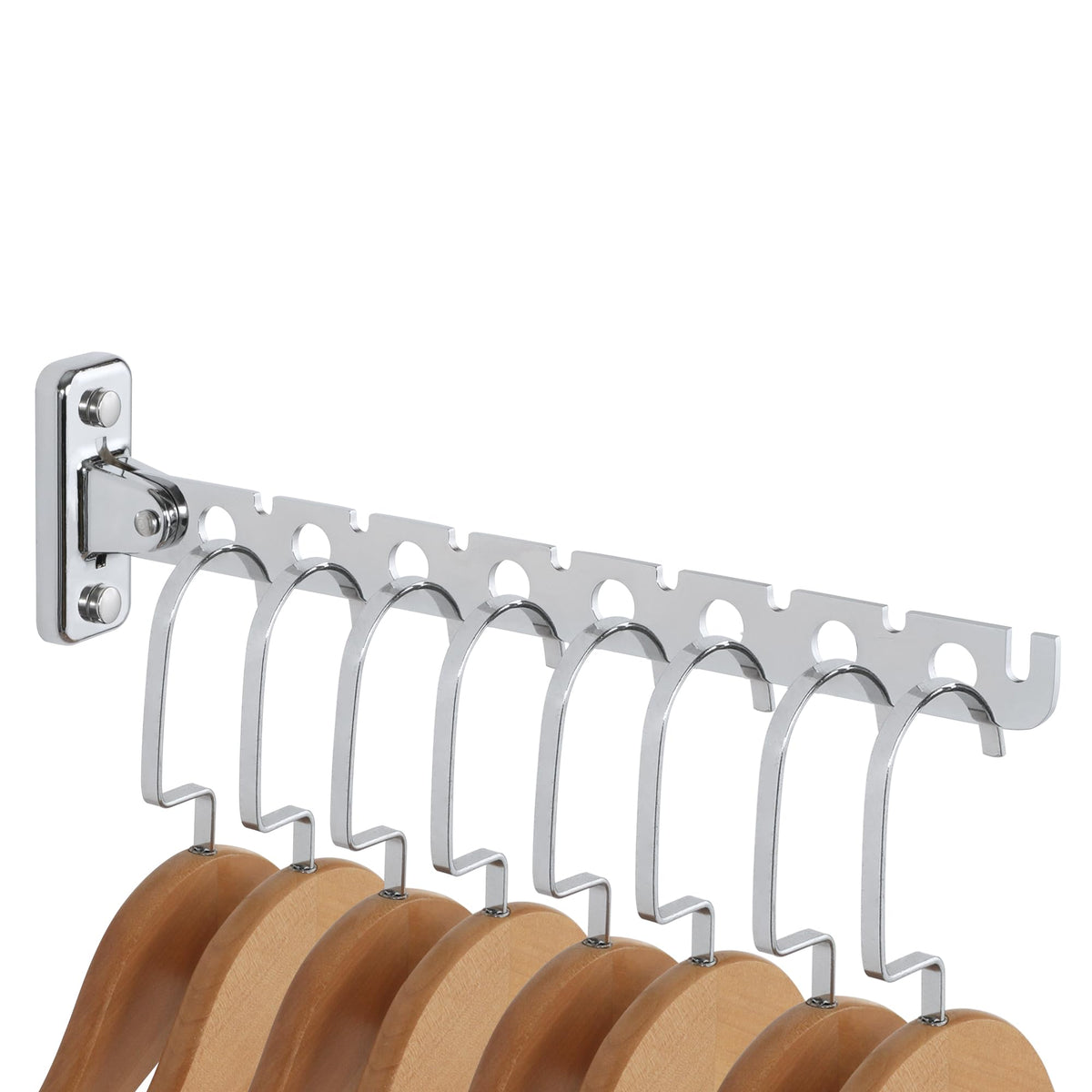 Alise Clothes Drying Racks Wall Mounted Coat Hangers,Black,2 Pcs