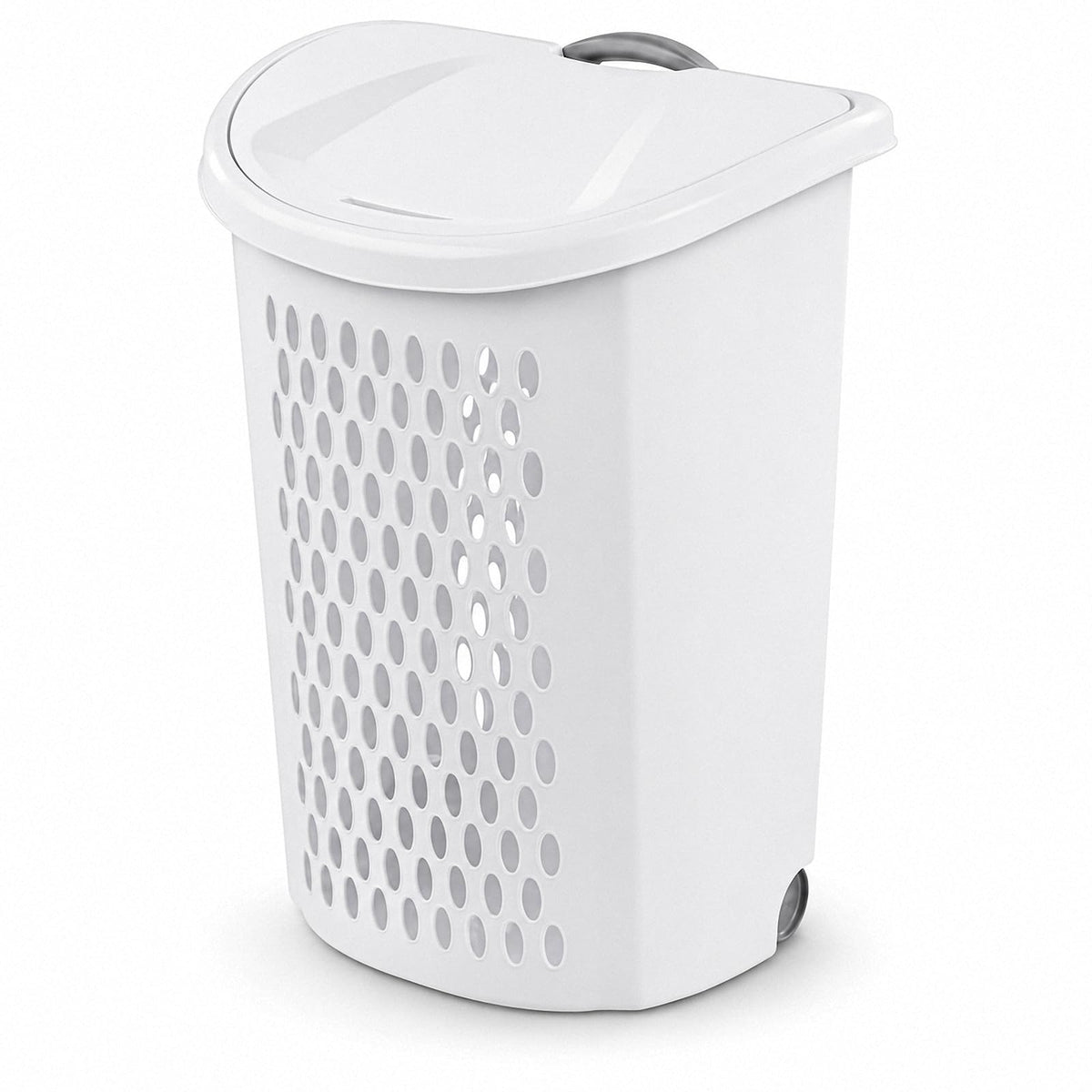 135L Wheeled Plastic Laundry Hamper, Ultra Wheeled Clothes Laundry Basket