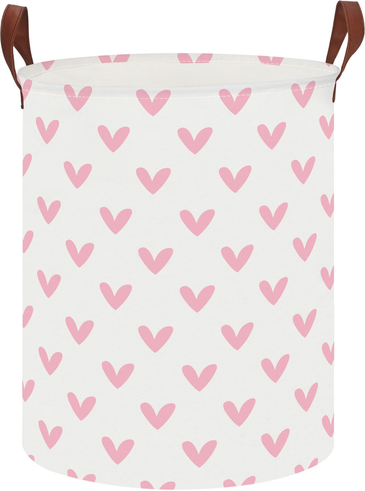 19.7" Laundry Basket,Dirty Clothes Hamper,Waterproof Storage Bin,Room Decor,Gift Baskets(Pink Princess)