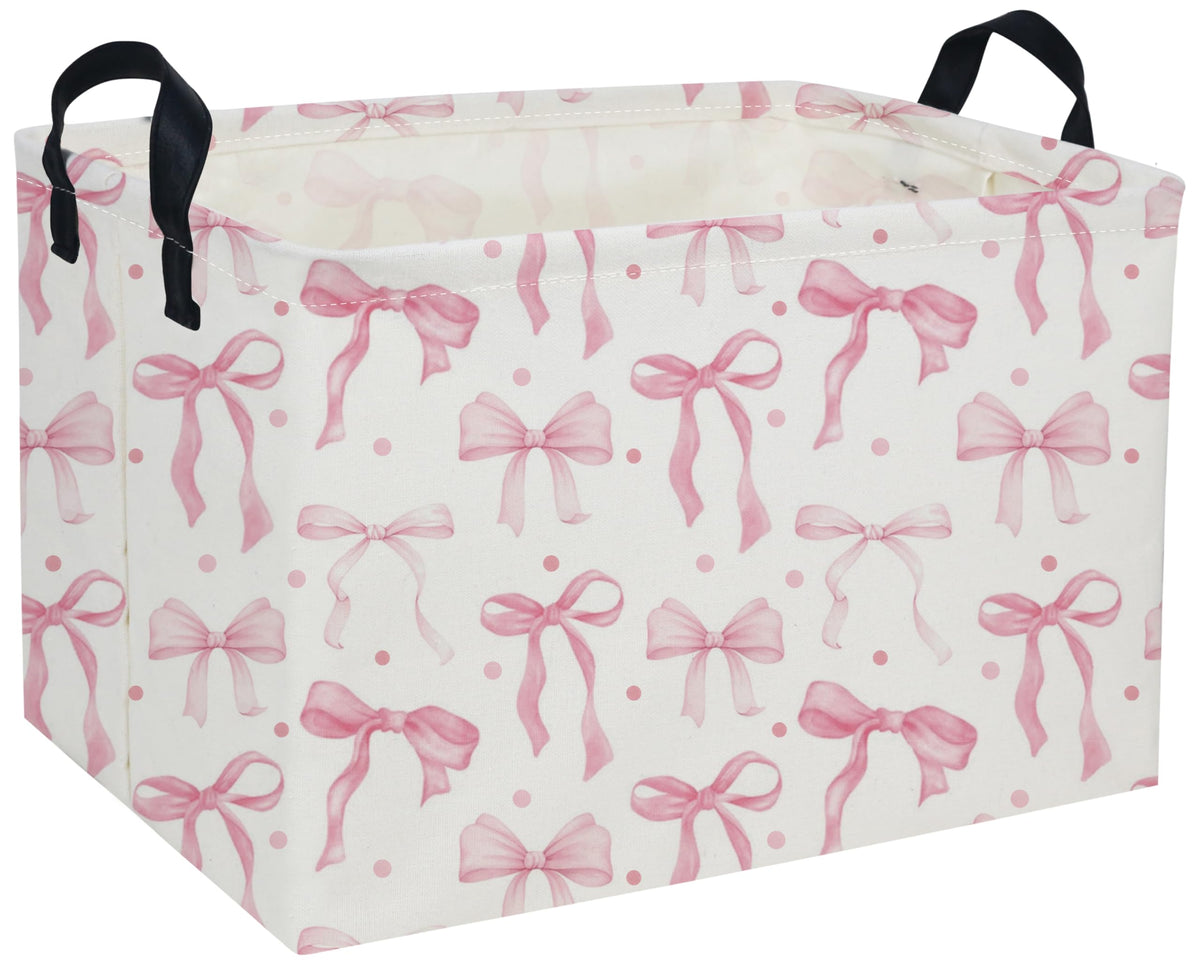 Rectangle Cow Basket Cow Print Storage Bins Cute Canvas Organizer Bin for Bedroom Decor Books, Clothes Shelves Gift Basket(Cow print)