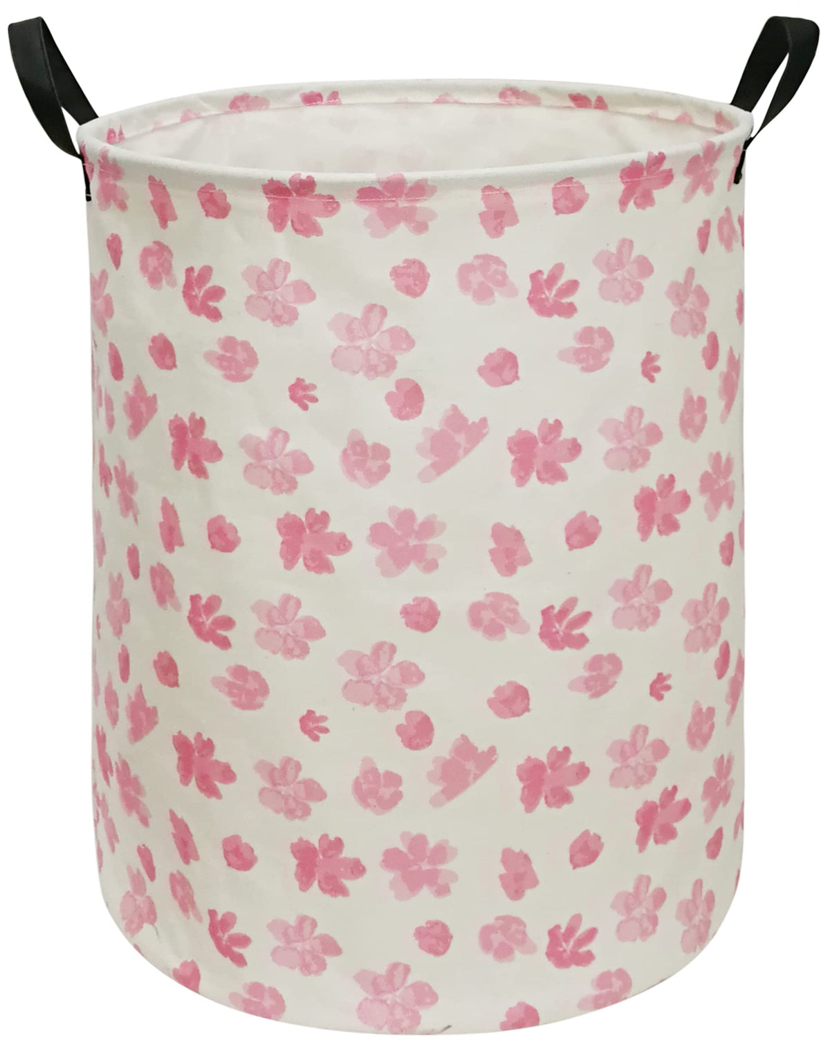 Collapsible Kids Laundry Basket Clothes Hamper, Foldable Storage Organizer Bin, Toy Clothes Storage with Handles for Boys Girls Bedroom, Room Decor Purple Rainbown