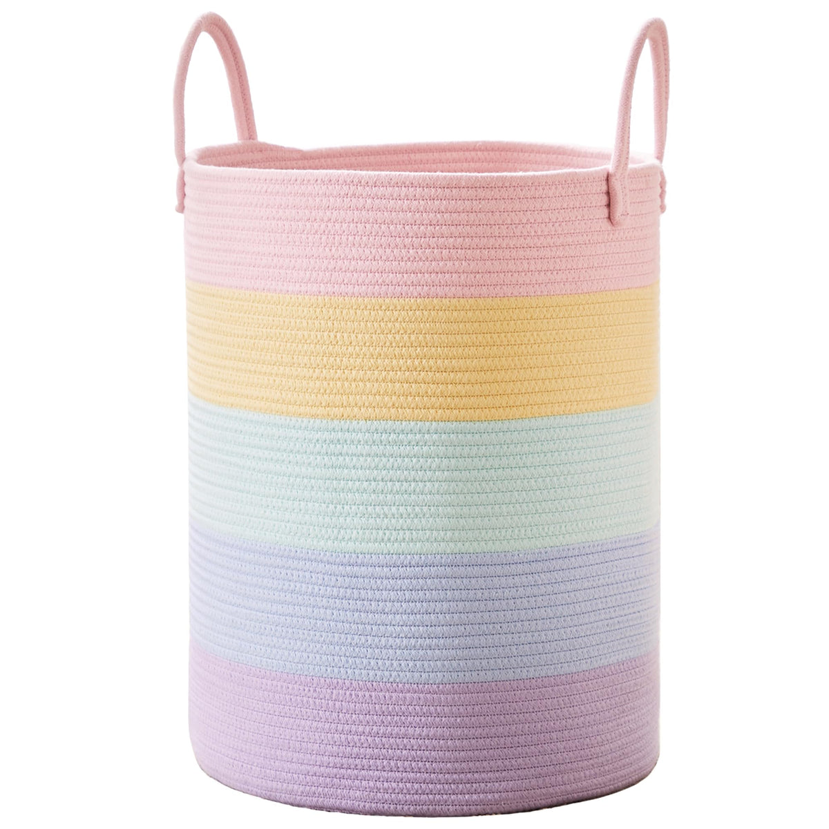 80L Extra Large Jute Woven Rope Laundry Basket Tall Wicker Hamper