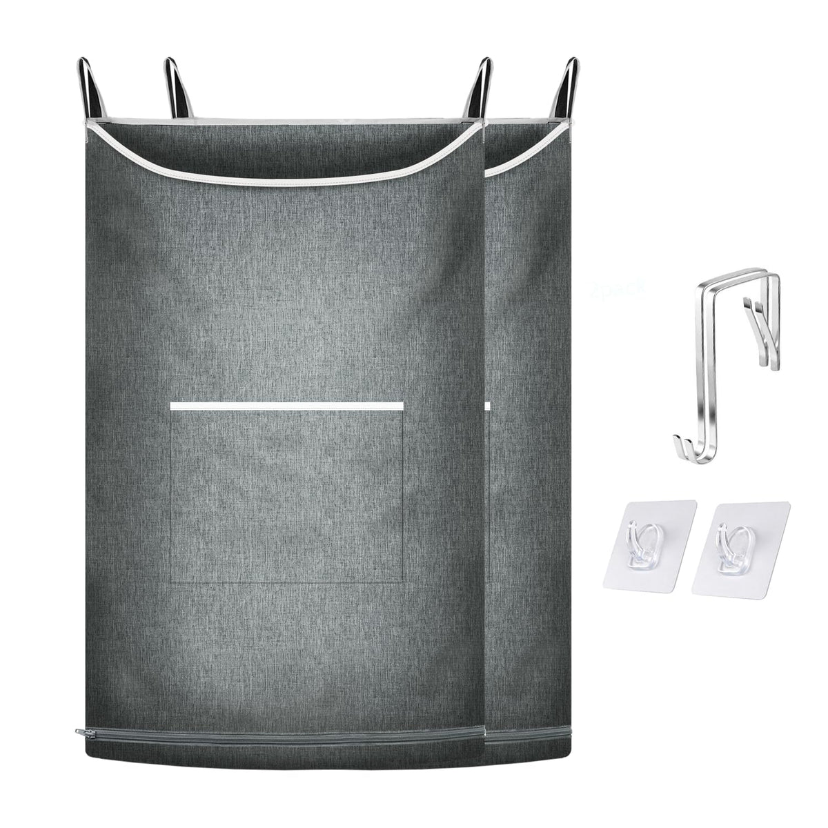 XL Hanging Laundry Hamper,Over the Door Hamper Bag for Bathroom,Dorm, Home.