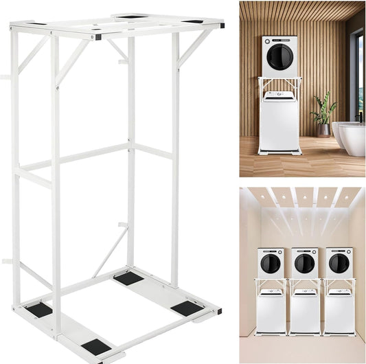 23” Washer Dryer Stand, Heavy Duty Non-slip Ideal for Compact Laundry Space