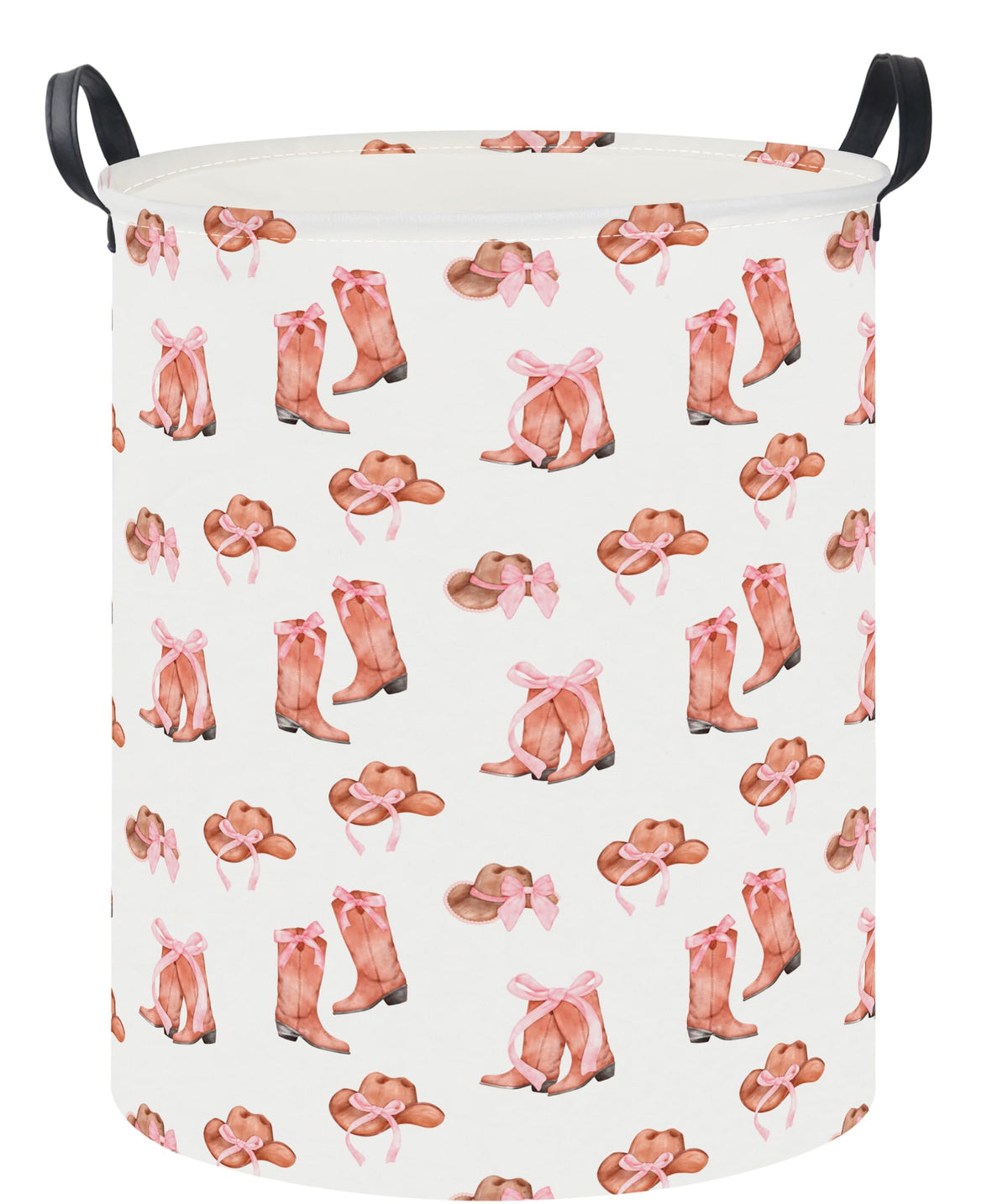 19.7" Laundry Basket,Dirty Clothes Hamper,Waterproof Storage Bin,Room Decor,Gift Baskets(Pink Princess)