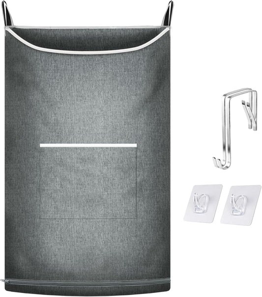 XL Hanging Laundry Hamper,Over the Door Hamper Bag for Bathroom,Dorm, Home.