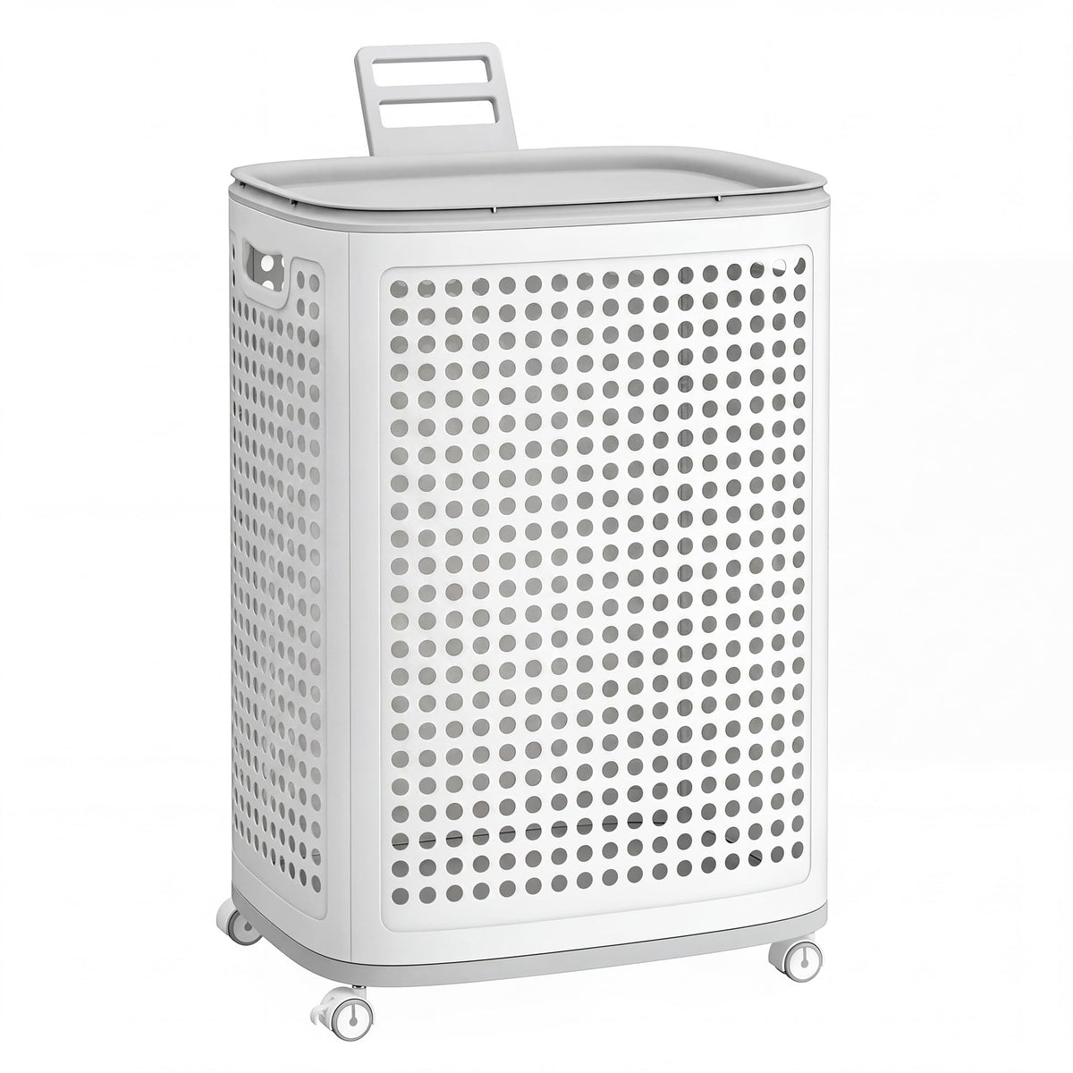 SONGMICS Laundry Hamper with Wheels, 75 L Laundry Basket with Lid
