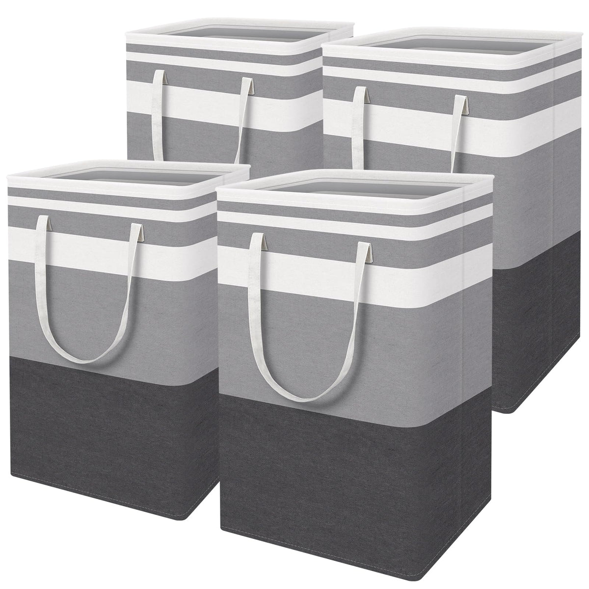 HomeHacks Laundry Basket Hamper, 3‑Pack 88L Collapsible Clothes Storage