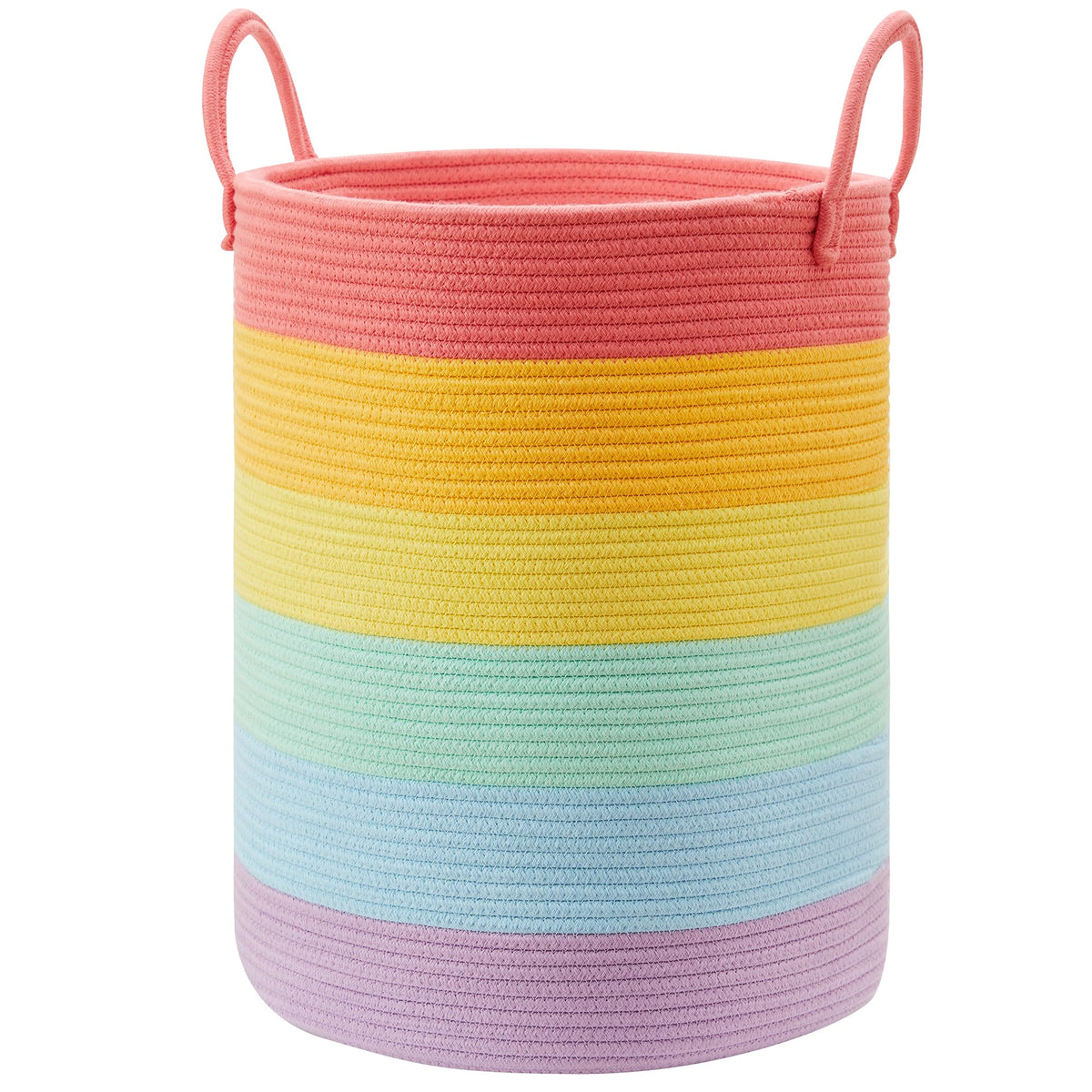 80L Extra Large Jute Woven Rope Laundry Basket Tall Wicker Hamper