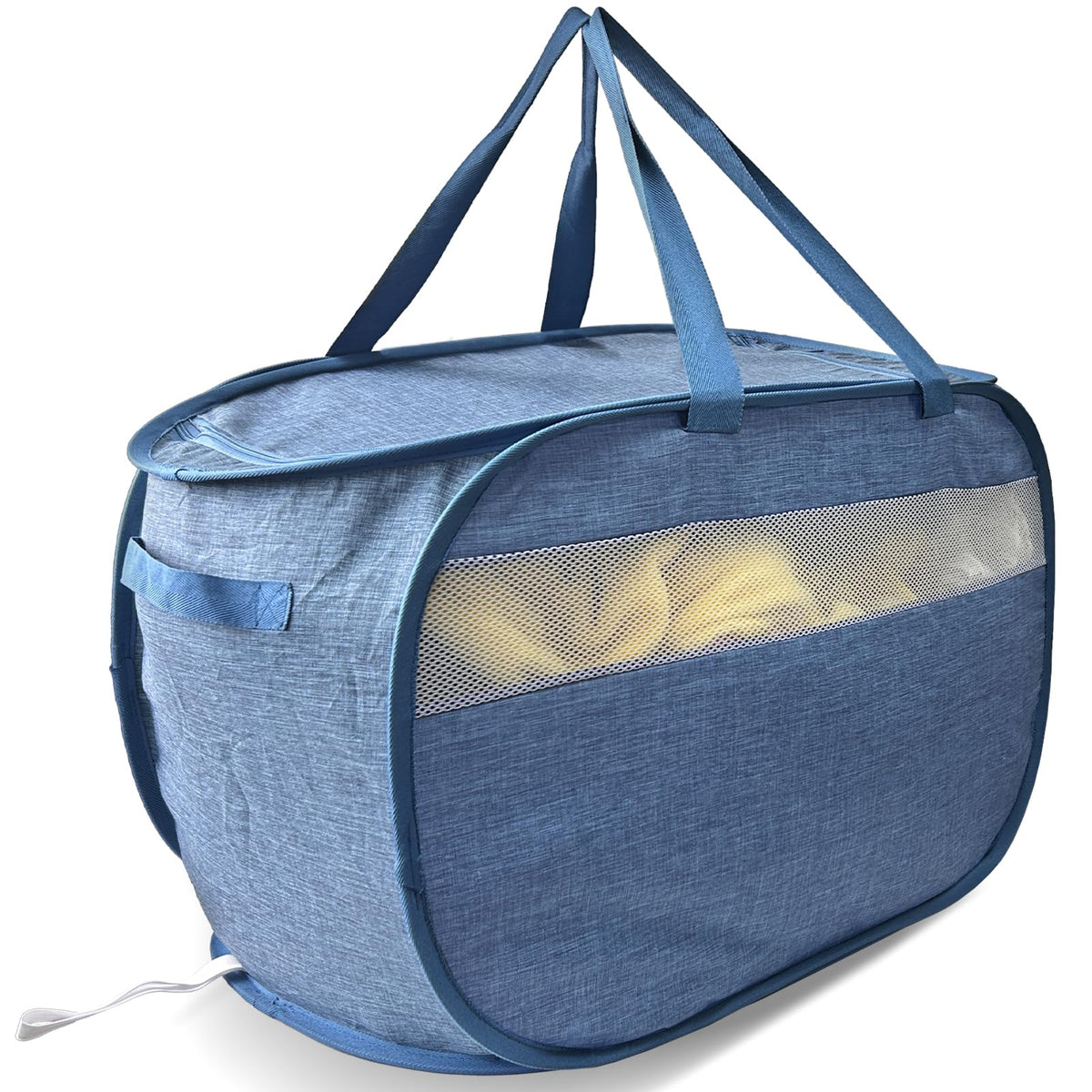Pop Up Laundry Hamper 2 Pack with Handles & Side Pockets
