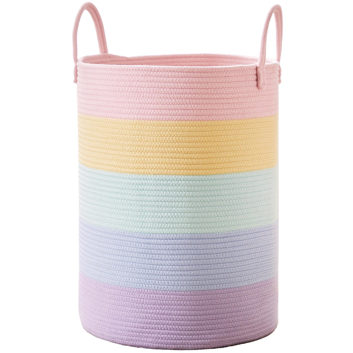 80L Extra Large Jute Woven Rope Laundry Basket Tall Wicker Hamper