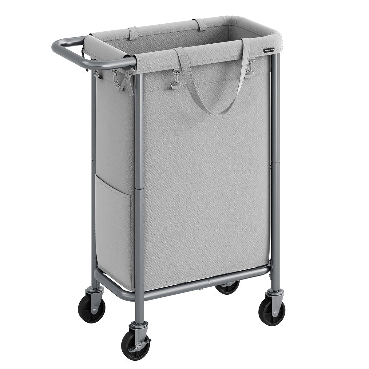 SONGMICS Laundry Basket with Wheels, 2-Section, 37.0 Gallons (140 L)