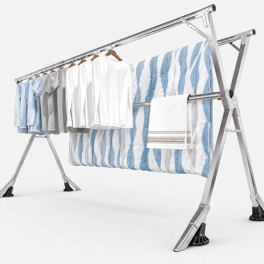 95 inch Windproof Clothes Drying Rack, Drying Rack Clothing Indoor Outdoor