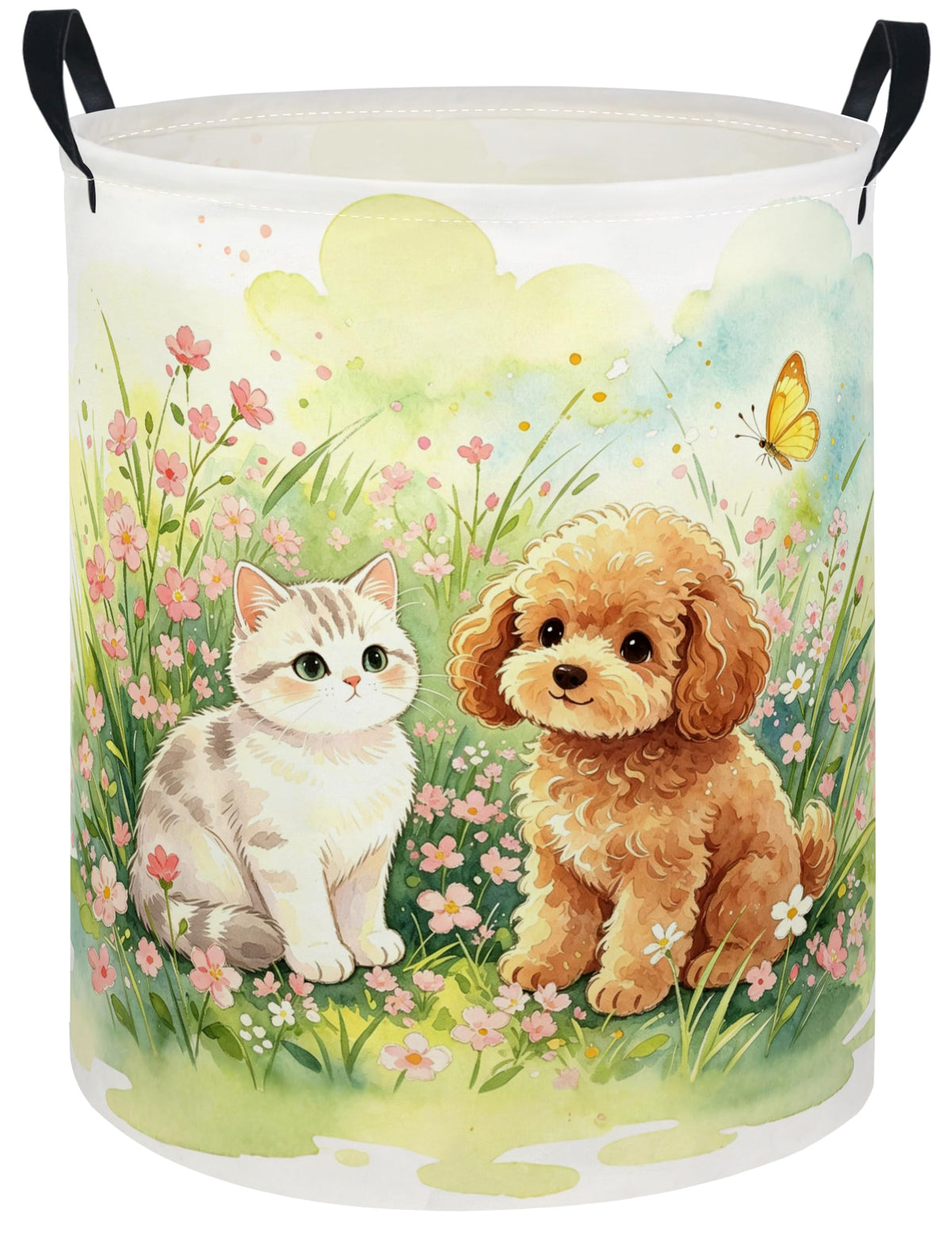 Baby Laundry Hamper kids laundry Basket Waterproof Storage Bin for Bedroom Clothes Organizer Basket Woodland Animals Room Décor(Cute Animals)