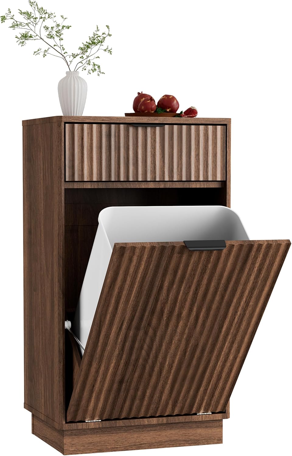 10 Gallon Tilt-Out Trash Cabinet, Laundry Hamper with Drawers.