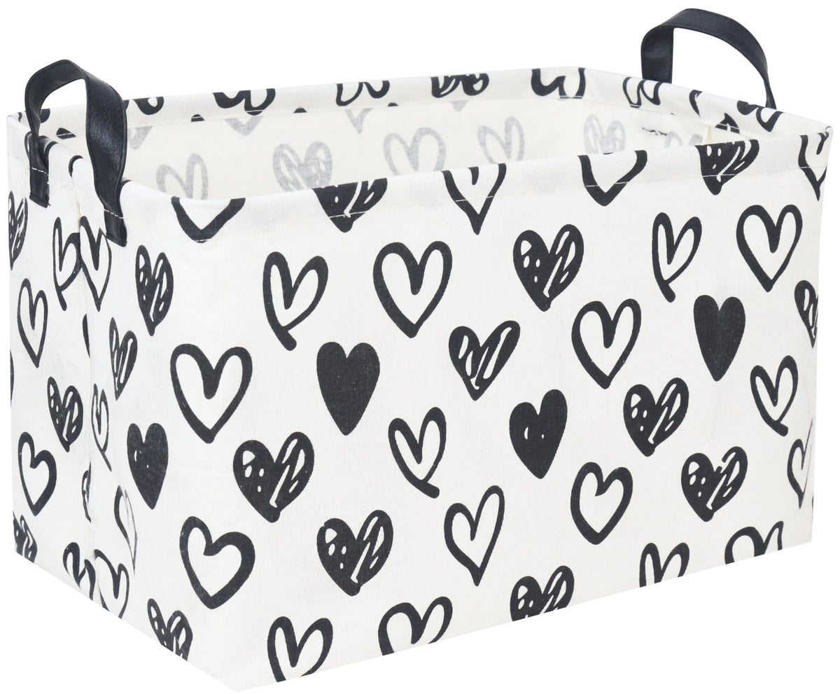 Rectangle Cow Basket Cow Print Storage Bins Cute Canvas Organizer Bin for Bedroom Decor Books, Clothes Shelves Gift Basket(Cow print)