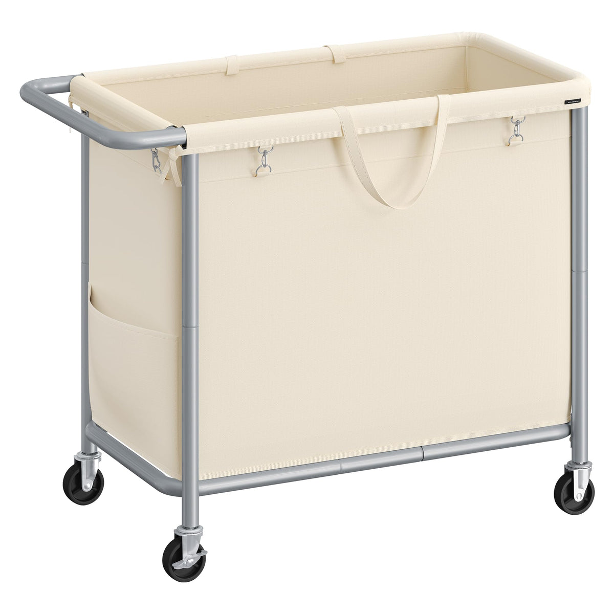 SONGMICS Laundry Basket with Wheels, 2-Section, 37.0 Gallons (140 L)