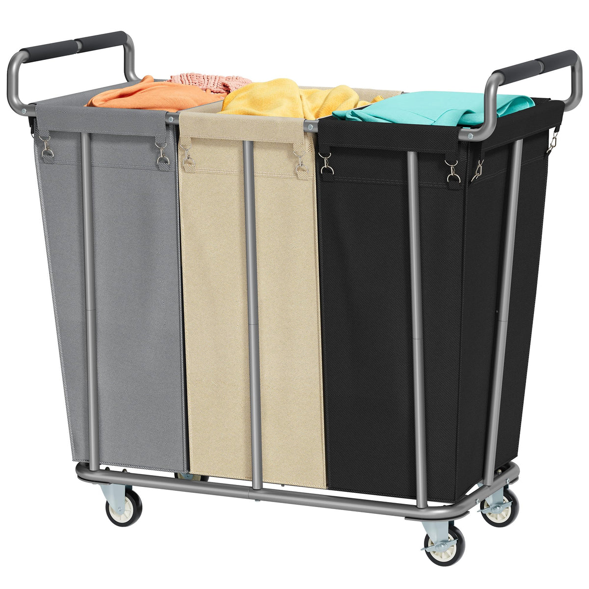 Gewudraw Extra Large Laundry Hamper with Wheels, Heavy Duty Hamper, 360L