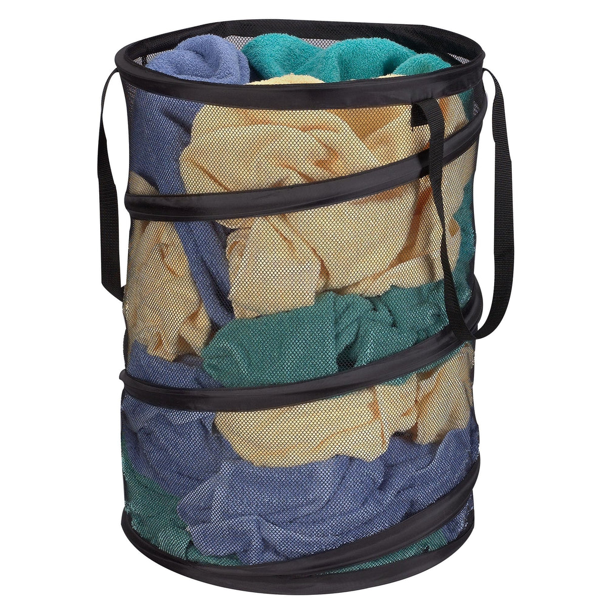 Household Essentials 2027-1 Pop-Up Collapsible Mesh Laundry Hamper | Charcoal