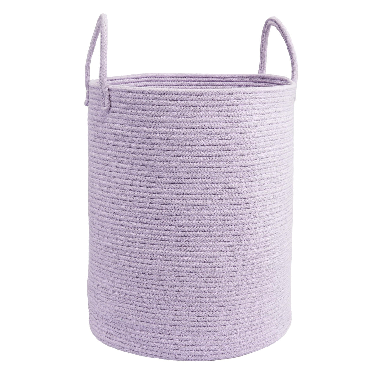 Woven Cotton Rope Laundry Basket, 15" x 20" Laundry Hamper, Black